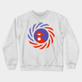 Nepalese American Multinational Patriot Flag Crewneck Sweatshirt